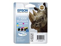 Epson T1006 Multipack - Pack de 3 - 33.3 ml - jaune, cyan, magenta - original - blister - cartouche d'encre - pour Stylus SX510, SX515, SX600, SX610; Stylus Office B1100, B40, BX310, BX600, BX610 C13T10064010