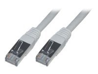 MCL - Cordon de raccordement - RJ-45 (M) pour RJ-45 (M) - 30 m - SFTP - CAT 6 - moulé, sans crochet, bloqué - gris FCC6BMSF-30M