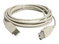 StarTech.com Câble d'extension USB 2.0 de 1,8 m - Rallonge / Prolongateur USB A vers A - M/F - Beige - Rallonge de câble USB - USB (M) pour USB (F) - 1.8 m - moulé - pour P/N: RKCONS1901GB, UUSBOTG USBEXTAA_6