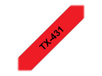 Brother - Noir, rouge - Rouleau (1,2 cm) 1 rouleau(x) étiquettes TX431