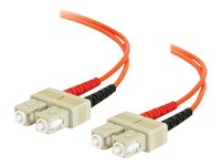 C2G SC-SC 50/125 OM2 Duplex Multimode PVC Fiber Optic Cable (LSZH) - Câble réseau - SC multi-mode (M) pour SC multi-mode (M) - 20 m - fibre optique - duplex - 50 / 125 microns - OM2 - sans halogène - orange 85478