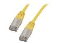 MCL - Cordon de raccordement - RJ-45 (M) pour RJ-45 (M) - 5 m - paire torsadée écrantée (F/UTP) - CAT 5e - moulé, bloqué - jaune FTP5E-5M/J