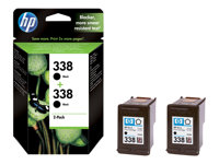 HP 338 - Pack de 2 - 11 ml - noir - originale - cartouche d'encre - pour Officejet 100, 150, H470, K7103; Photosmart 26XX, C3110, C3125, C3173, C3175, C3193, C3194 CB331EE