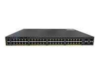 Cisco Catalyst 2960X-48FPS-L - Commutateur - Géré - 48 x 10/100/1000 (PoE+) + 4 x Gigabit SFP - de bureau, Montable sur rack - PoE+ (740 W) WS-C2960X-48FPS-L