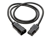 Tripp Lite 4ft Computer Power Cord Extension Cable C14 to C13 10A 18AWG 4' - Rallonge de câble d'alimentation - IEC 60320 C14 pour IEC 60320 C13 - CA 100-250 V - 10 A - 1.2 m - noir P004-004