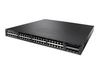 Cisco Catalyst 3650-48PQ-S - Commutateur - C3 - Géré - 48 x 10/100/1000 (PoE+) + 4 x 10 Gigabit SFP+ - de bureau, Montable sur rack - PoE+ (390 W) WS-C3650-48PQ-S