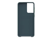 LifeProof WAKE - Coque de protection pour téléphone portable - 85 % de plastique recyclé provenant de l'océan - neptune (bleu/vert) - modèle d'onde douce - pour Samsung Galaxy S21+ 5G 77-81260
