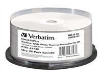 Verbatim DataLifePlus - 25 x BD-R - 25 Go 6x - surface imprimable thermique large - spindle 43743