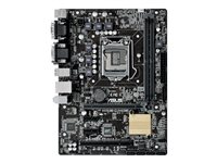 ASUS H110M-C - Carte-mère - micro ATX - Socket LGA1151 - H110 Chipset - USB 3.0 - Gigabit LAN - carte graphique embarquée (unité centrale requise) - audio HD (8 canaux) 90MB0NY0-M0EAY0