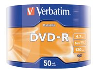 Verbatim DataLife - 50 x DVD-R - 4.7 Go (120 minutes) 16x - argent mat - spindle 43791