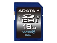 ADATA Premier - Carte mémoire flash - 16 Go - UHS Class 1 / Class10 - SDHC UHS-I ASDH16GUICL10-R