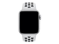 Apple 40mm Nike Sport Band - Bracelet de montre pour montre intelligente - 130-200 mm - platine pure/noir - pour Watch (38 mm, 40 mm) MTMQ2ZM/A