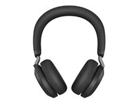 Jabra Evolve2 75 - Micro-casque - sur-oreille - Bluetooth - sans fil - Suppresseur de bruit actif - USB-A - isolation acoustique - noir - Optimisé pour la CU 27599-989-999