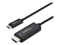 StarTech.com 3ft (1m) USB C to HDMI Cable, 4K 60Hz USB Type C to HDMI 2.0 Video Adapter Cable, Thunderbolt 3 Compatible, Laptop to HDMI Monitor/Display, DP 1.2 Alt Mode HBR2 Cable, Black - 4K USB-C Video Cable (CDP2HD1MBNL) - Câble adaptateur - 24 pin USB-C mâle pour HDMI mâle - 1 m - noir - support pour 4K60Hz (3840 x 2160) - pour P/N: TB4CDOCK CDP2HD1MBNL