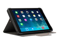 Griffin TurnFolio - Protection à rabat pour tablette - gris, noir - pour Apple iPad Air GB39504