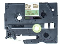 Brother TZe-RM54 - Satin - or sur vert menthe - Rouleau (2,4 cm x 4 m) 1 cassette(s) bande de ruban - pour Brother PT-D600; P-Touch PT-3600, D600, D800, E550, P750, P900, P950; P-Touch EDGE PT-P750 TZERM54