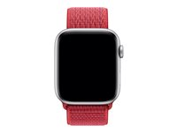Apple 44mm Sport Loop - (PRODUCT) RED Special Edition - bracelet de montre pour montre intelligente - 145-220 mm - rouge - pour Watch (42 mm, 44 mm) MU972ZM/A