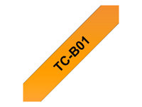 Brother TCB01 - 12 mm x 6.7 m - noir sur orange fluorescent - ruban laminé - pour P-Touch PT-2000, PT-3000, PT-500, PT-5000, PT-8E TCB01