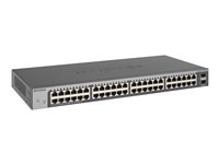 NETGEAR Plus GS750E - Commutateur - intelligent - 48 x 10/100/1000 + 2 x Gigabit SFP - de bureau, Montable sur rack GS750E-100EUS