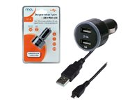 MCL Samar - Adaptateur d'alimentation pour voiture - 3.1 A - 2 connecteurs de sortie (USB) - sur le câble : Micro-USB ACC-IPAD17C/2Z