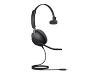 Jabra Evolve2 40 SE UC Mono - Micro-casque - sur-oreille - filaire - USB-C - isolation acoustique - Optimisé pour la CU 24189-889-899