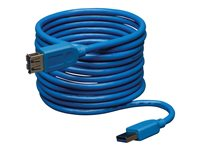 Eaton Tripp Lite Series USB 3.0 SuperSpeed Extension Cable (A M/F), Blue, 10 ft. (3.05 m) - Rallonge de câble USB - USB type A (M) pour USB type A (F) - USB 3.0 - 3 m - bleu U324-010
