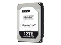 WD Ultrastar HE12 - Disque dur - 12 To - échangeable à chaud - 3.5" - SAS 12Gb/s - 7200 tours/min - mémoire tampon : 256 Mo - CRU 1EX0345