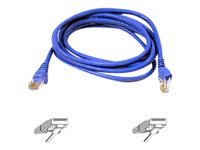 Belkin High Performance - Cordon de raccordement - RJ-45 (M) pour RJ-45 (M) - 1 m - UTP - CAT 6 - Moulé, Sans crochet - bleu - pour Omniview SMB 1x16, SMB 1x8; OmniView SMB CAT5 KVM Switch A3L980B01M-BLUS