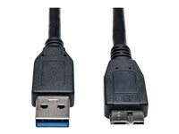 Tripp Lite 1ft USB 3.0 SuperSpeed Device Cable USB-A to USB Micro-B M/M Black 1' - Câble USB - Micro-USB Type B (M) pour USB type A (M) - USB 3.0 - 30 cm - noir U326-001-BK