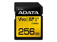 ADATA Premier ONE - Carte mémoire flash - 256 Go - UHS-II U3 / Class10 - SDXC UHS-II ASDX256GUII3CL10-C