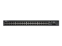 Dell Networking N2048P - Commutateur - C2+ - Géré - 48 x 10/100/1000 + 2 x 10 Gigabit SFP+ - flux d'air de l'avant vers l'arrière - Montable sur rack - PoE+ 210-ABNY
