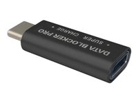 DLH - Adaptateur USB - 24 pin USB-C (M) pour 24 pin USB-C (F) - 5 A - bloqueur de données - noir DY-TU5072
