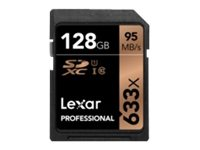 Lexar Professional - Carte mémoire flash - 128 Go - UHS-I U1 / Class10 - 633x - SDXC UHS-I LSD128GCB1NL633