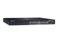 Dell PowerSwitch N2224PX-ON - Commutateur - C3 - Géré - 12 x 10/100/1000/2.5G (PoE+) + 12 x 1/2.5G (PoE++) + 4 x 25 Gigabits SFP28 - flux d'air de l'avant vers l'arrière - Montable sur rack - PoE++ - CAMPUS Smart Value 210-ASPC