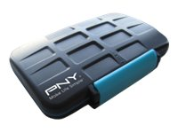PNY - Boîtier mémoire - capacité : 4 cartes CompactFlash, 8 cartes SD CASECF4SD8-RB