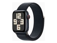 Apple Watch SE (GPS + Cellular) - 2e génération - 40 mm - aluminium minuit - montre intelligente avec boucle sport - textile - minuit - taille du poignet : 130-200 mm - 32 Go - Wi-Fi, LTE, Bluetooth - 4G - 27.8 g MRGE3QF/A