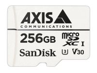 AXIS Surveillance - Carte mémoire flash (adaptateur microSDXC vers SD inclus(e)) - 256 Go - Video Class V30 / UHS Class 3 / Class10 - micro SDXC - blanc - pour AXIS D3110, M3085, M3086, M5075, P3818, Q1656, Q1715, Q1942, Q3538, Q6100; P37 Series 02021-001