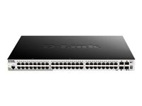 D-Link DGS 1510-52XMP - Commutateur - C3 - intelligent - 48 x 10/100/1000 (PoE+) + 4 x 10 Gigabit SFP+ - Montable sur rack - PoE+ (370 W) DGS-1510-52XMP
