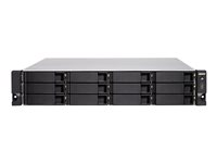 QNAP TS-1277XU-RP - Serveur NAS - 12 Baies - rack-montable - SATA 6Gb/s - RAID 0, 1, 5, 6, 10, 50, JBOD, 60 - RAM 8 Go - Gigabit Ethernet / 10Gbps SFP+ - iSCSI - 2U TS-1277XU-RP-2600-8G