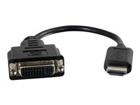 C2G HDMI to Single Link DVI-D Adapter Converter Dongle - Adaptateur vidéo - liaison simple - DVI-D femelle pour HDMI mâle - 20.3 cm - double blindage - noir 80502
