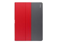 Targus Fit-N-Grip Universal - Étui à rabat pour tablette - polyuréthane, silicone - rouge - 9" - 10" THZ66103GL