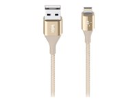 Belkin MIXIT DuraTek Lightning to USB Cable - Câble Lightning - USB (M) pour Lightning (M) - 1.22 m - blindé - or - pour Apple iPad/iPhone/iPod (Lightning) F8J207BT04-GLD