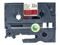 Brother TZe-RW54 - Satin - or sur rouge vin - Rouleau (2,4 cm x 4 m) 1 cassette(s) bande de ruban - pour Brother PT-D600; P-Touch PT-3600, D600, D800, E550, P750, P900, P950; P-Touch EDGE PT-P750 TZERW54