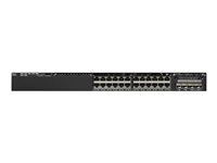 Cisco Catalyst 3650-24PS-L - Commutateur - Géré - 24 x 10/100/1000 (PoE+) + 4 x SFP - de bureau, Montable sur rack - PoE+ (390 W) WS-C3650-24PS-L