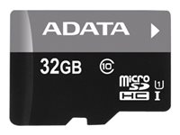 ADATA Premier - Carte mémoire flash (adaptateur microSDHC - SD inclus(e)) - 32 Go - UHS Class 1 / Class10 - microSDHC UHS-I - pour les particuliers AUSDH32GUICL10A1-RA1