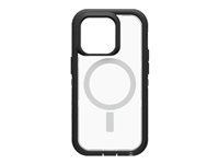 OtterBox Defender Series XT - Coque de protection pour téléphone portable - robuste - avec MagSafe - compatibilité avec MagSafe - polycarbonate, caoutchouc synthétique, 50 % de plastique recyclé - noir, limpide - pour Apple iPhone 14 Pro 77-90148