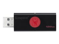 Kingston DataTraveler 106 - Clé USB - 128 Go - USB 3.1 Gen 1 - Noir sur rouge DT106/128GB