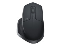 Logitech MX Master 2S - Souris - laser - 7 boutons - sans fil - Bluetooth, 2.4 GHz - récepteur Logitech Unifying - graphite - pour Komplett Office Micro R9 910-005966