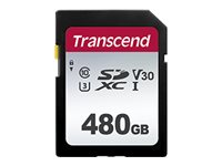 Transcend 300S - Carte mémoire flash - 480 Go - Video Class V30 / UHS-I U3 / Class10 - SDXC UHS-I TS480GSDC300S