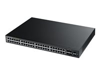 Zyxel GS2210-48HP - Commutateur - Géré - 44 x 10/100/1000 (PoE+) + 2 x Gigabit SFP + 4 x SFP Gigabit combiné - de bureau, Montable sur rack - PoE+ (375 W) GS2210-48HP-EU0101F
